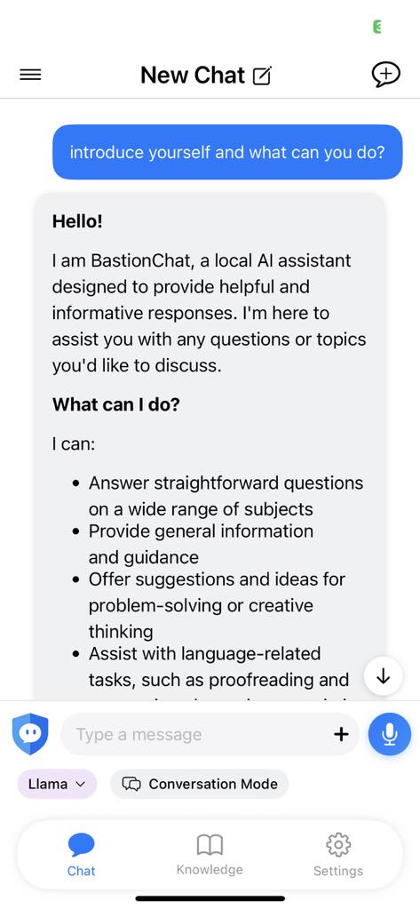 BastionChat Interface